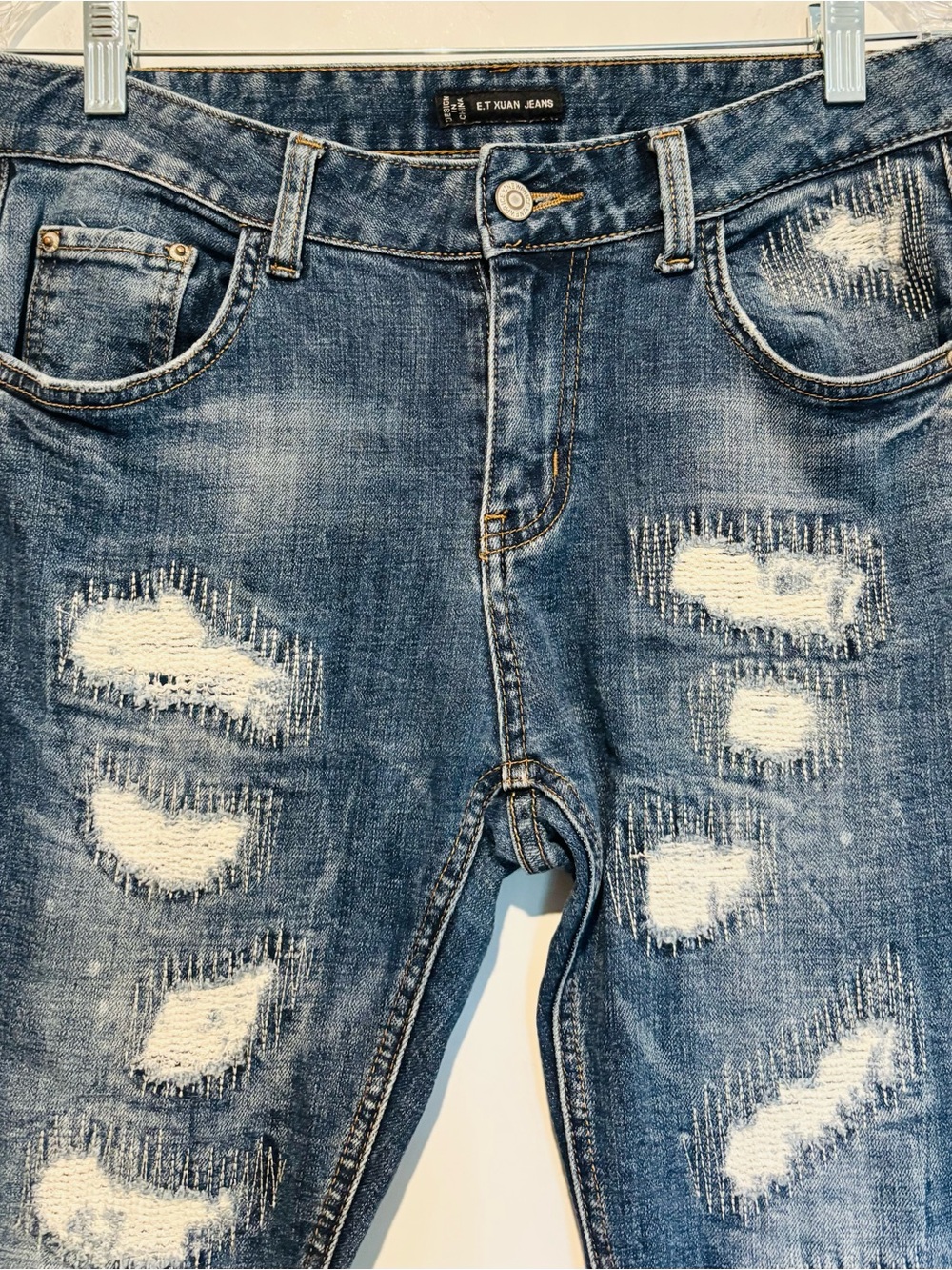 Fashion E T Xuan Unique Jeans Patch/Shred